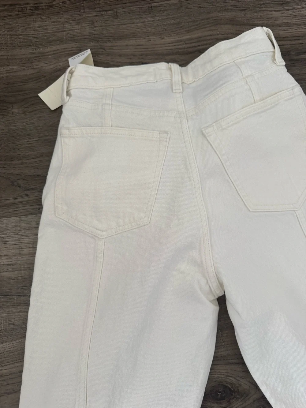 A&F High-Rise White Women's Jeans — Classic Straight Leg